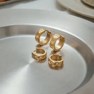 Gold-Tone Stainless Steel Heart Earrings 14 S1318581eb53f49a3ac80279a418630a5g