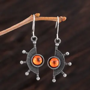 Vintage Sci-Fi Yellow Stone Drop Earrings 5 S1323953f55d64d289a00cf75c2255d99v