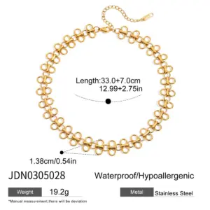 Vintage Gold Stainless Steel Layered Necklace 13 S1379a9ed97704146b851db126efa3ef3W