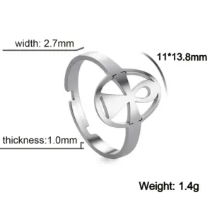 Egypt Ankh Cross Stainless Steel Ring 19 S137b754b5d1a4e9197a7c8791cea5be0v