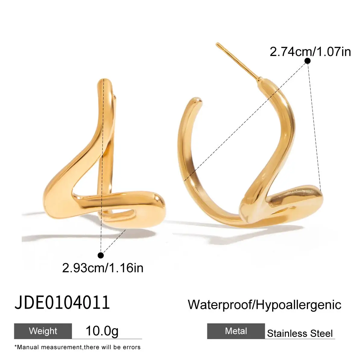 Modern Stainless Steel Geometric Earrings 7 Modern Stainless Steel Geometric Earrings - Image 7