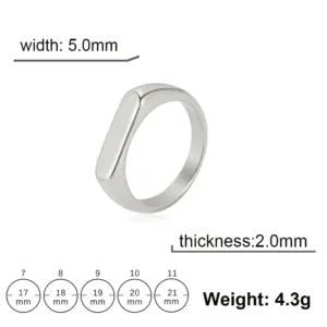 Minimalist Stainless Steel Signet Ring for Men and Women 13 S140fc4c3bee44bfc8506c01143eb2e08N