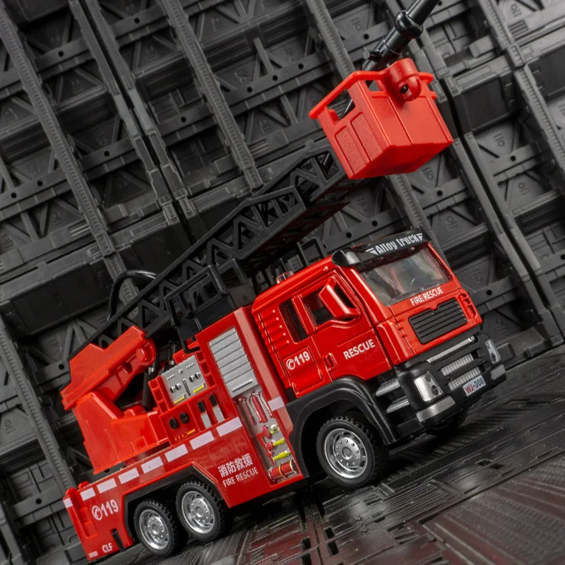 1/50 Scale Diecast Fire Truck Model 2 1/50 Scale Diecast Fire Truck Model - Image 2