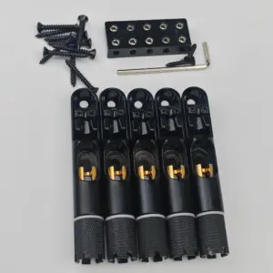 Black Headless Bass Bridge Set for 4 and 5 Strings 9 S14142d2815eb4cbc9d940a903b21c830y