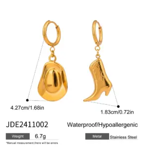 Cowgirl Boot Enamel Earrings in Stainless Steel 13 S14339f86b680416e9f89aba03b8b37c3R