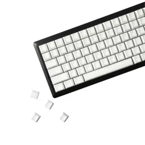 YMDK White PBT Keycap Set for Mechanical Keyboards