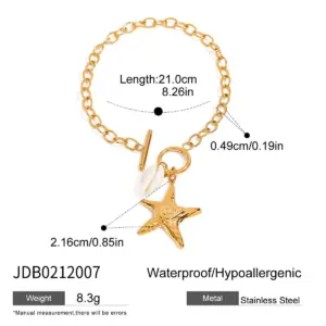 Beach-Inspired Gold Stainless Steel Bracelet 13 S1449292d24f540cf862cafaa382b88d5s