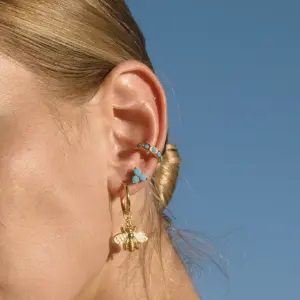 Gold Stainless Steel Bee Earrings for Women 11 S145bd113f0224737b849be6cc7b73bf0w