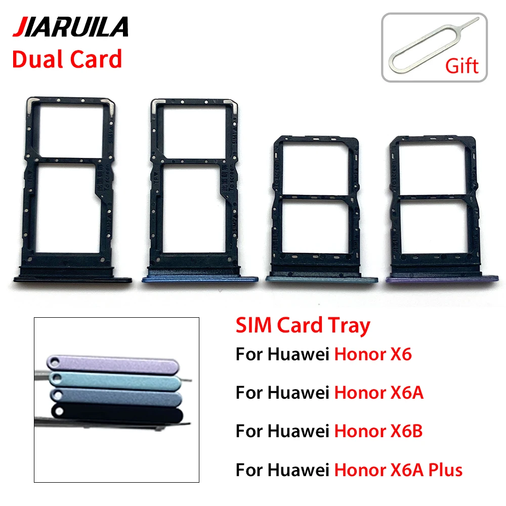 Huawei Honor X6 Dual SIM Card Tray Set in Black and Blue 3 Huawei Honor X6 Dual SIM Card Tray Set in Black and Blue - Image 3