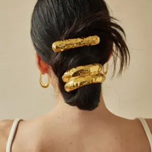 Gold Stainless Steel Double-Layer Hairband 13 S14abb08379a1481d95017d635af1ae99N