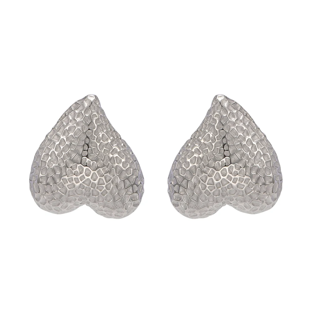 Vintage Stainless Steel Heart Earrings 7 Vintage Stainless Steel Heart Earrings - Image 7