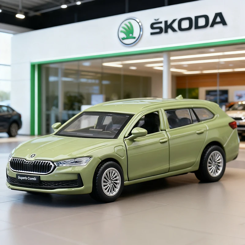 Vibrant Green Škoda Superb Miniature Model 1:43 Scale 6 Vibrant Green Škoda Superb Miniature Model 1:43 Scale - Image 6