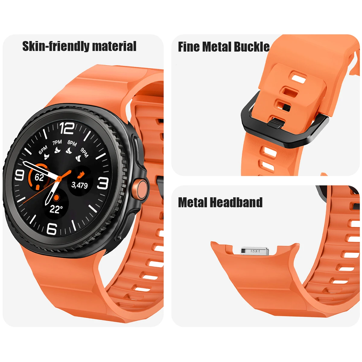 Samsung Galaxy Watch 8 Silicone Band 40mm-46mm 5 Samsung Galaxy Watch 8 Silicone Band 40mm-46mm - Image 5
