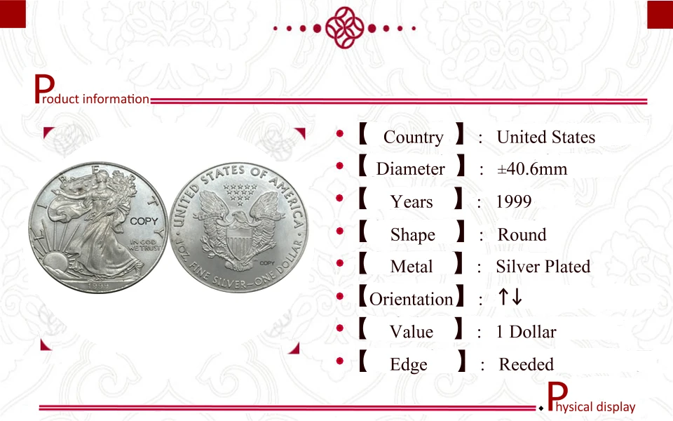 1999 Liberty Eagle Coin Replica 5 1999 Liberty Eagle Coin Replica - Image 5