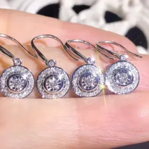 Silver AAA Zircon Circular Earrings for Women 5 S15097e78ade048c0816c81610836f7a59