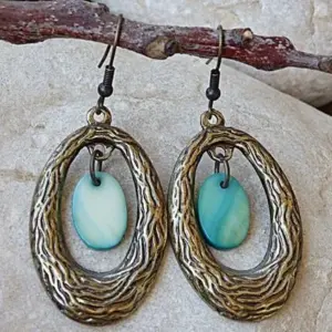 Vintage Green Stone Dangle Earrings for Women 3 S153decf583c04e9dae5aca5c2943935dP