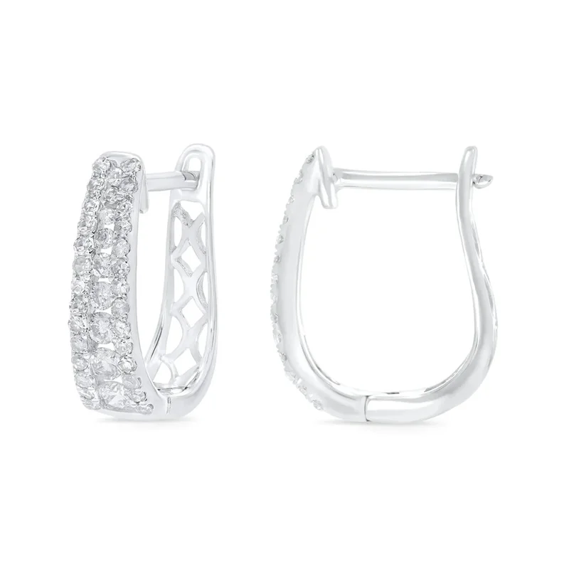 Vintage Silver Hoop Earrings for Women 3 Vintage Silver Hoop Earrings for Women - Image 3