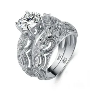 Elegant Silver Filigree Ring with Zircon Accents 7 S155a454577804b62b69f287f2dfe850db