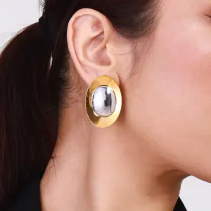 Stainless Steel Heart-Shaped Earrings