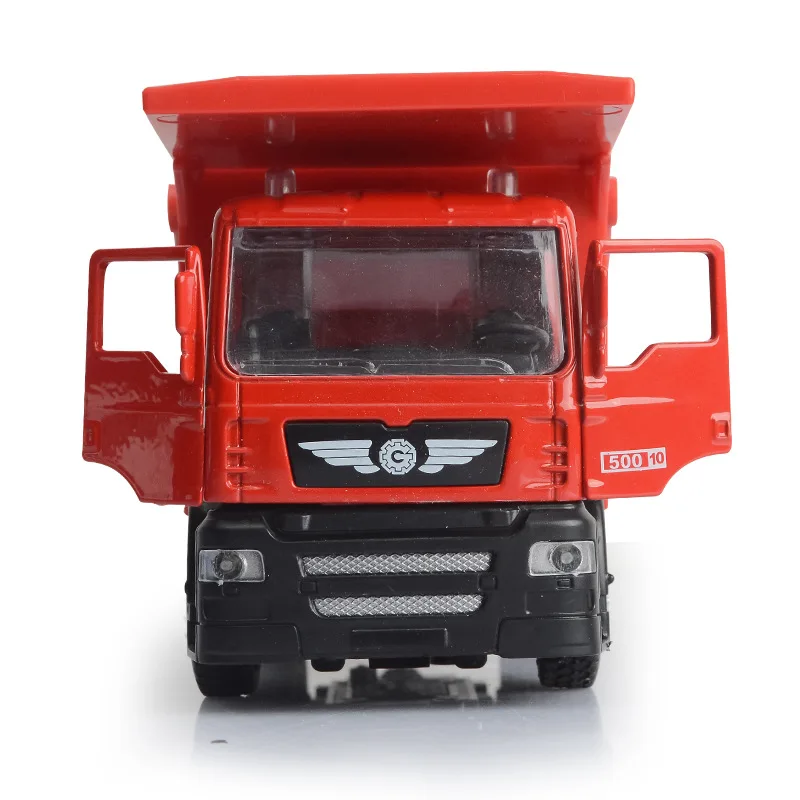 Vibrant Red 1:50 Diecast Cargo Truck Model 3 Vibrant Red 1:50 Diecast Cargo Truck Model - Image 3