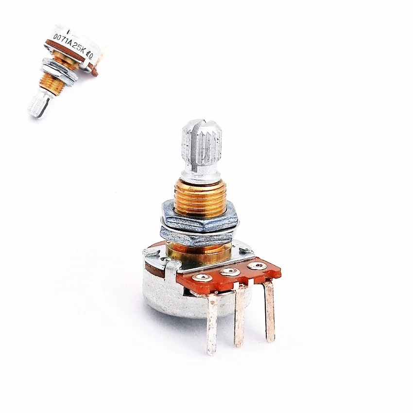 25K Brass Shaft Guitar Potentiometer Model 0111 6 25K Brass Shaft Guitar Potentiometer Model 0111 - Image 6