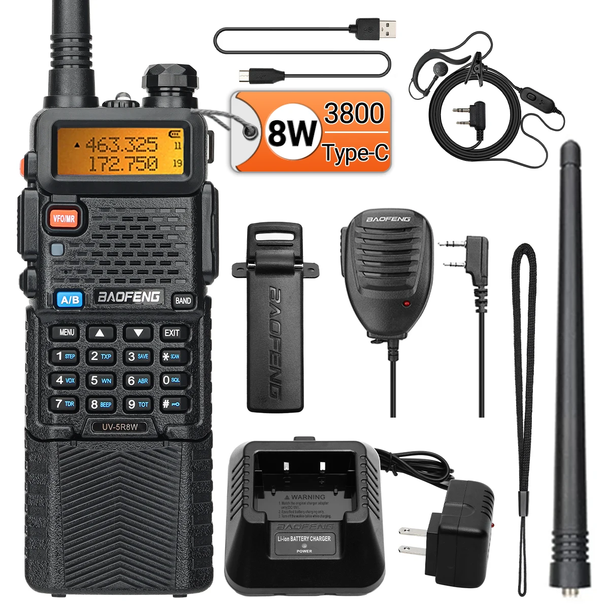 Baofeng UV-5R Dual-Band Walkie-Talkie 8W 9 Baofeng UV-5R Dual-Band Walkie-Talkie 8W - Image 9