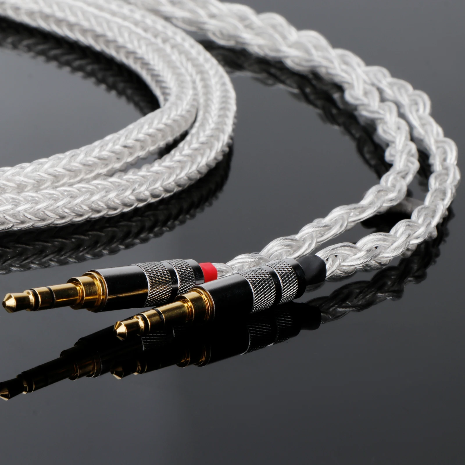 Premium Dual 16-Core Silver Headphone Cable 2 Premium Dual 16-Core Silver Headphone Cable - Image 2
