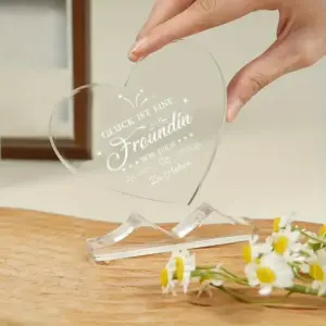 Heart-Shaped Acrylic Decor with German Quote 11 S15e5692c2805457a9da48d669baef400P