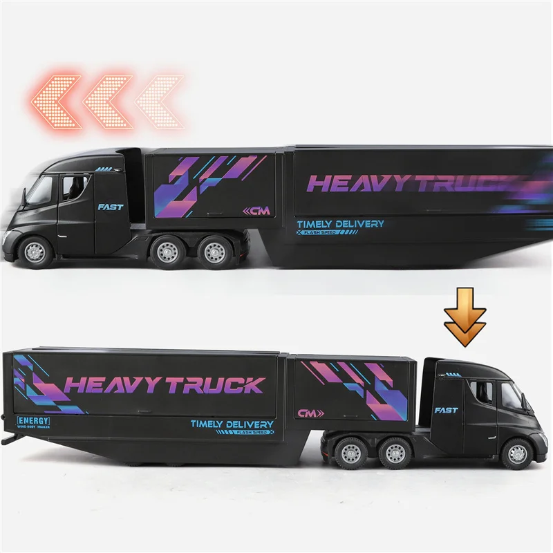 Black Semi-Trailer Truck Model 1:32 Scale 6 Black Semi-Trailer Truck Model 1:32 Scale - Image 6