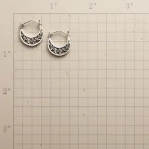 Vintage Silver Floral Hoop Earrings for Women 3 S163e3a5c6345457f99f6ebc294219709p