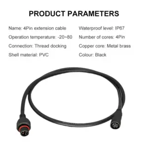 Outdoor Waterproof 4-Pin Lighting Connector 11 S166b09b9ce724f3a964cff43bce68103w