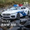 1:32 BMW M8 Police Car Model