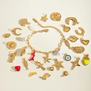 Gold Sea Star Charm Set for Jewelry making 14 S171a943f28754d9bbe884d3278e215e88