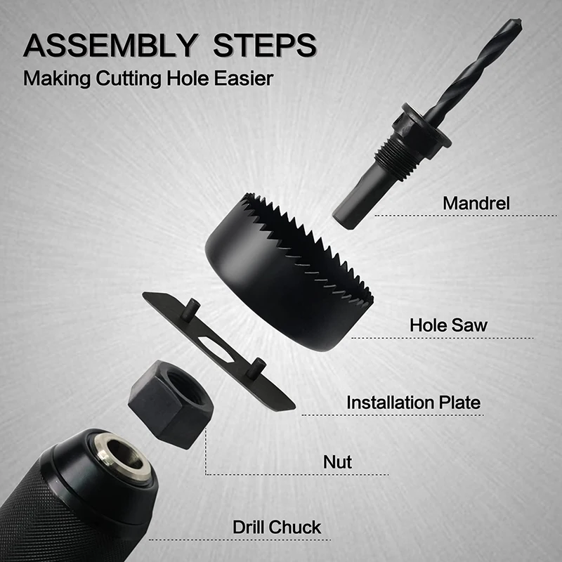 Professional Hole Saw Set 3/4" to 5" (19-127mm) 3 Professional Hole Saw Set 3/4" to 5" (19-127mm) - Image 3