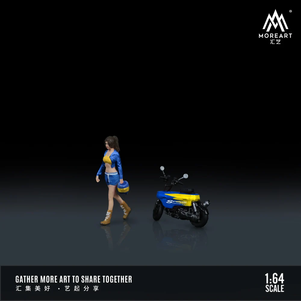1:64 Resin Motorcycle and Girl Model Set 4 1:64 Resin Motorcycle and Girl Model Set - Image 4