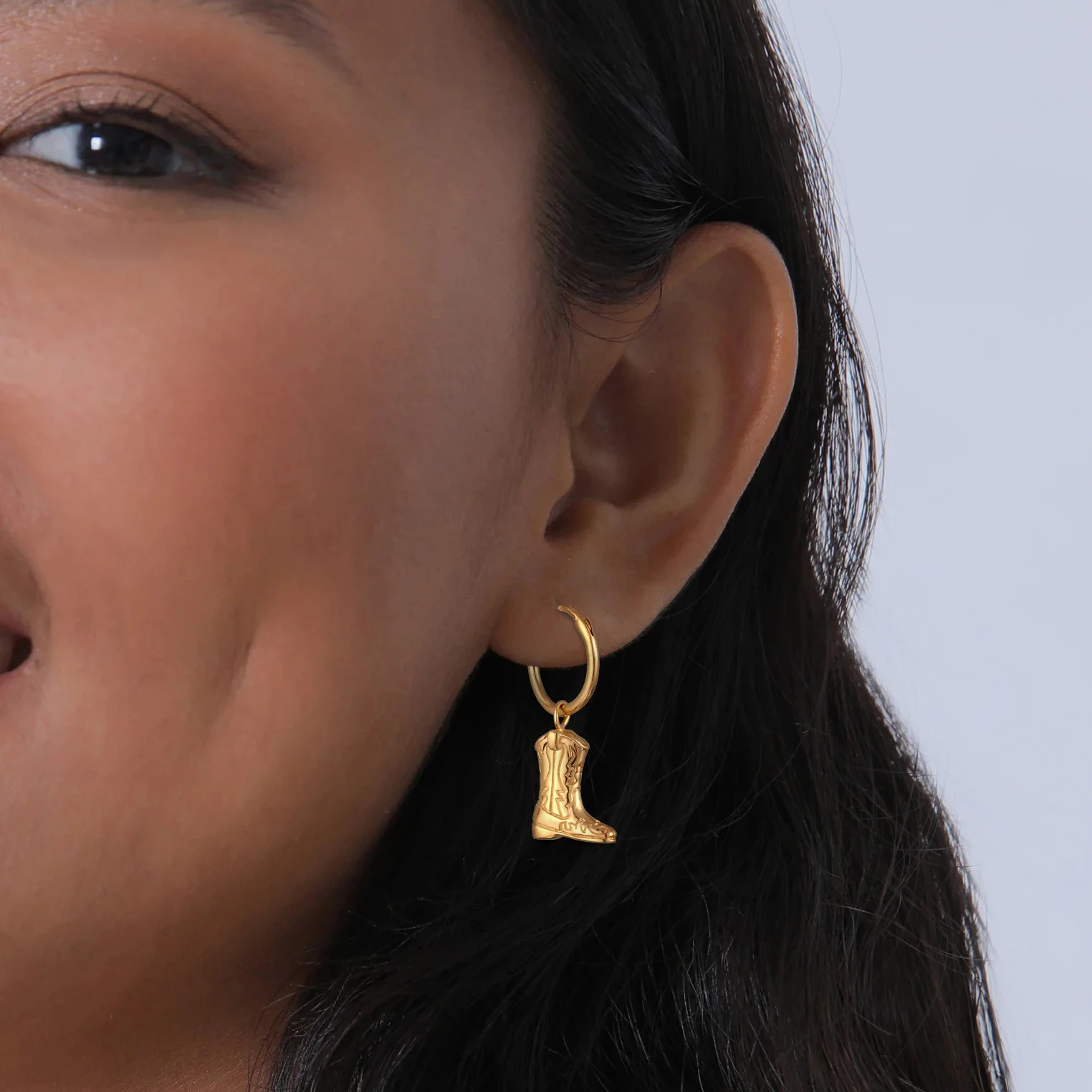 Stainless Steel Drop Earrings Model JDE2411003 2 Stainless Steel Drop Earrings Model JDE2411003 - Image 2