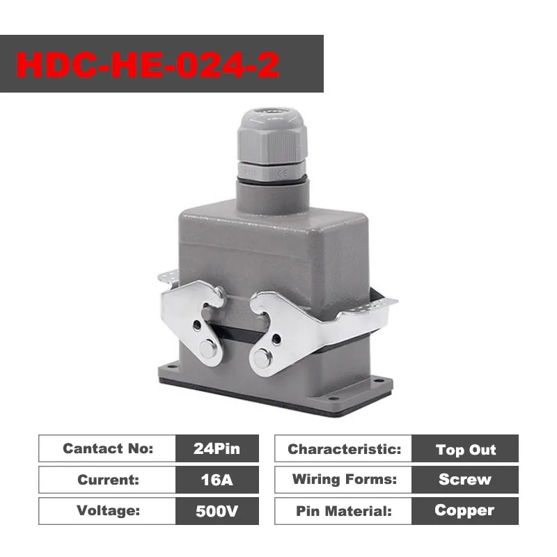 Heavy-Duty 24-Pin Industrial Connector HDC-HE-024 8 Heavy-Duty 24-Pin Industrial Connector HDC-HE-024 - Image 8