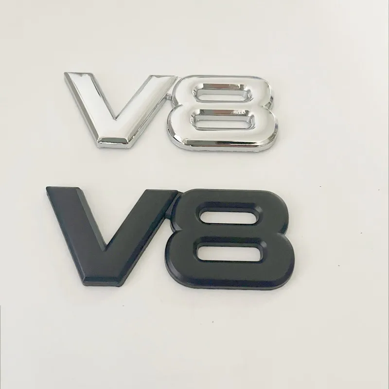 3D Metal V8 Logo Emblem for Cars 2 3D Metal V8 Logo Emblem for Cars - Image 2