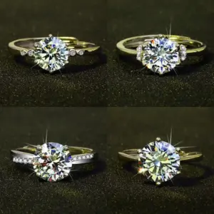 Platinum Wedding Ring with 1-Carat Moissanite 15 S17bed88965954eb8a8f6c7684d9d4d6d4