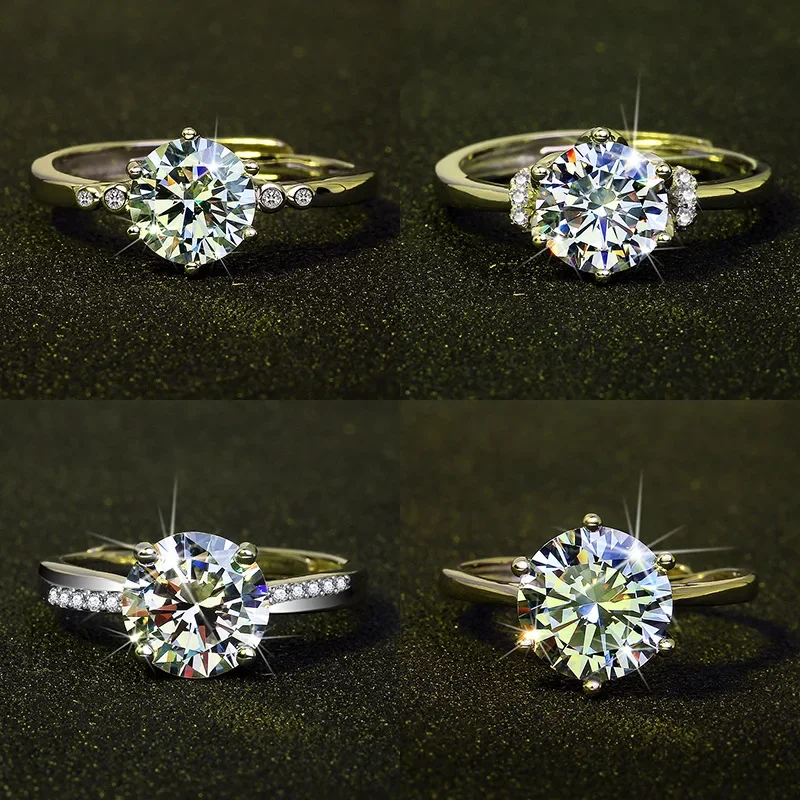 Platinum Wedding Ring with 1-Carat Moissanite 6 Platinum Wedding Ring with 1-Carat Moissanite - Image 6