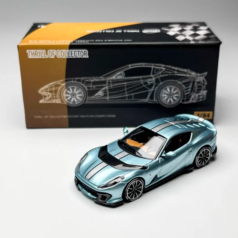 1/64 Alloy Sports Car Model in Cyan 6 1/64 Alloy Sports Car Model in Cyan - Image 6