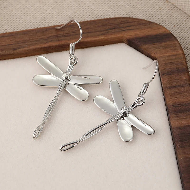 Vintage Silver Dragonfly Earrings for Women 4 Vintage Silver Dragonfly Earrings for Women - Image 4