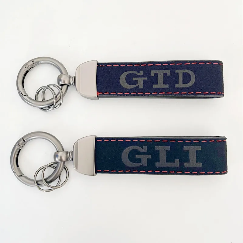 VW Leather Keychain with Model Badge 3 VW Leather Keychain with Model Badge - Image 3