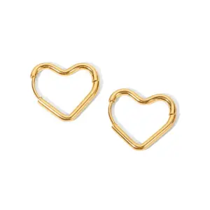 Stainless Steel Heart-Shaped Earrings