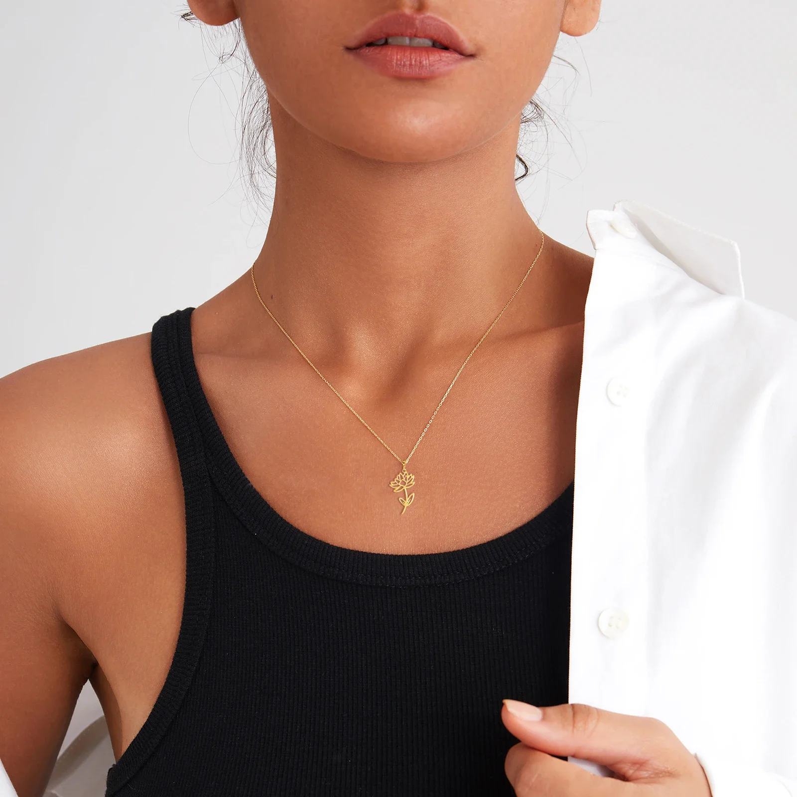 Birth Month Flower Necklace Collection 2 Birth Month Flower Necklace Collection - Image 2