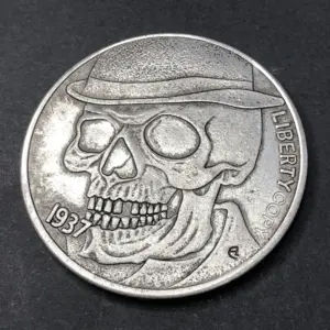 Vintage Copper Skeletal Coin with Steampunk Design 8 S1804897e975547949f194e3a57b30294x