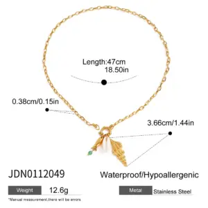 Ocean-Themed Stainless Steel Pendant Necklace 13 S180bf4d6f85e44a68386b551f40269018