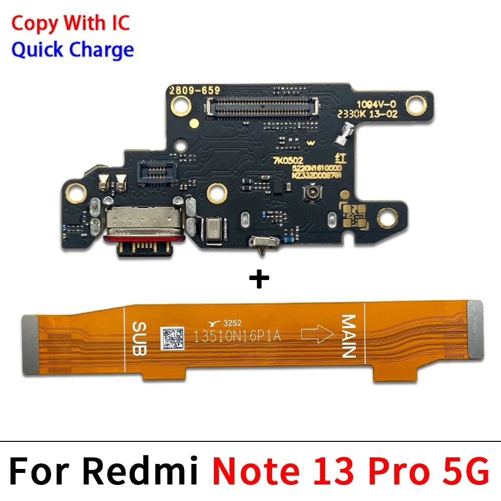 Flex Cable with USB Port for Xiaomi Redmi Note 13 Pro Plus 2 Flex Cable with USB Port for Xiaomi Redmi Note 13 Pro Plus - Image 2