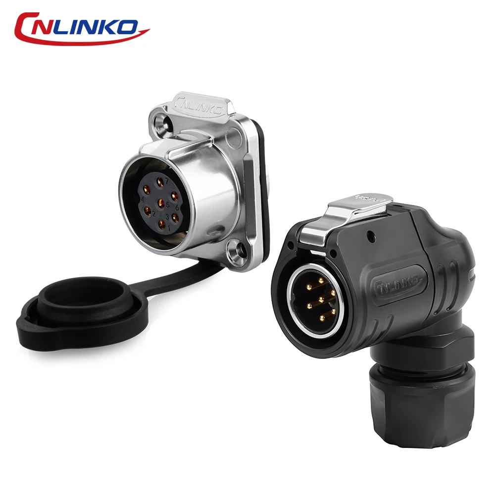 Industrial Waterproof LP20 90° Connector with Multiple Pins 9 Industrial Waterproof LP20 90° Connector with Multiple Pins - Image 9