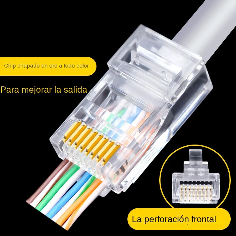 100 Pack Transparent RJ45 Ethernet Connectors 2 100 Pack Transparent RJ45 Ethernet Connectors - Image 2